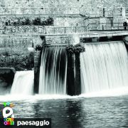 Diga lago Ampollino in bianco e nero