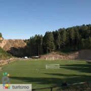 Vista sul campo da calcio